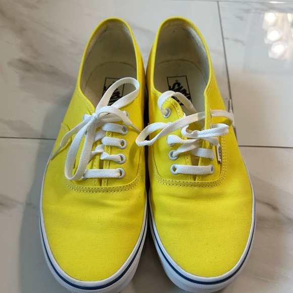 Vans Authentic Check Block Blazing Yellow. Mens size 11.5 - Picture 2 of 5